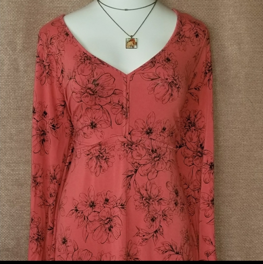 Light Orange Floral Dress